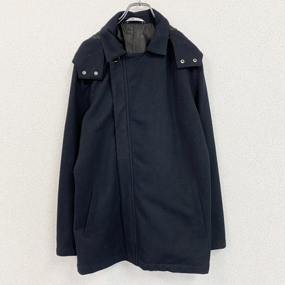 renoma HOMME　レノマオム　フーデッドコート　比翼仕立て　紺　ネイビー　Lサイズ