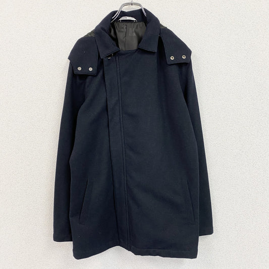 renoma HOMME　レノマオム　フーデッドコート　比翼仕立て　紺　ネイビー　Lサイズ