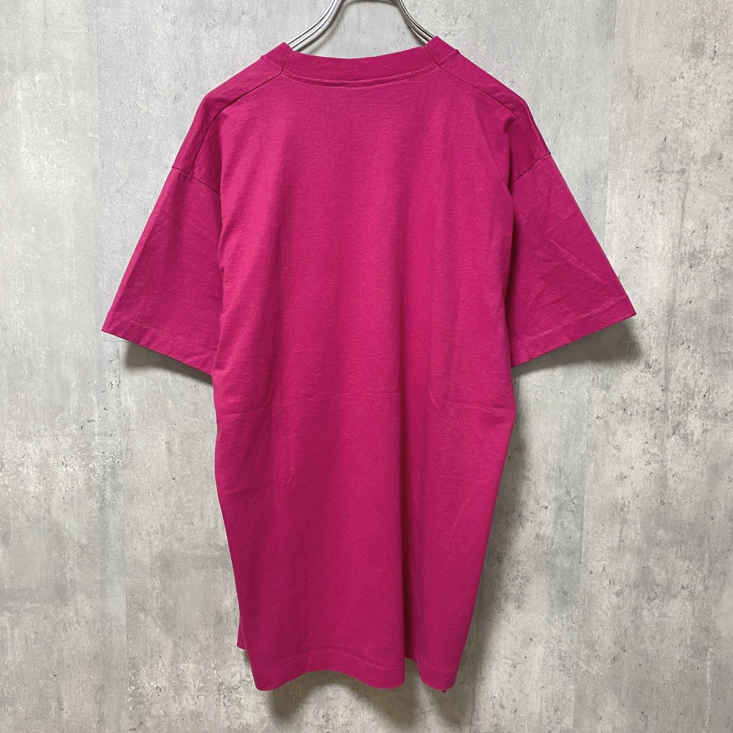 古着 used 90s USA製　ヴィンテージ　半袖プリントTシャツ　シングルステッチ　ピンク　レトロデザイン　Lサイズ