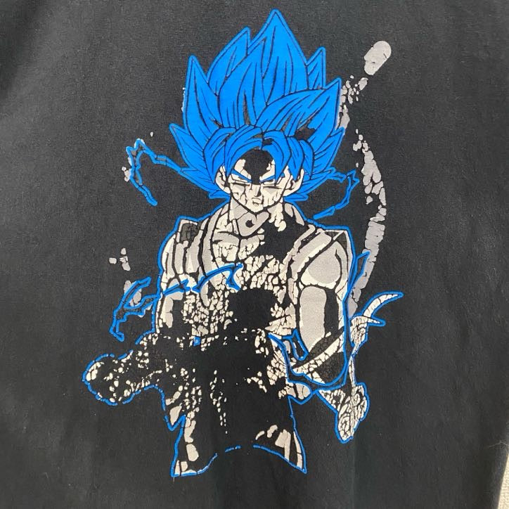 古着 used　GILDAN　ドラゴンボールZ　スーパーサイヤ人　半袖アニメプリントTシャツ　キャラクターデザイン　黒　Mサイズ