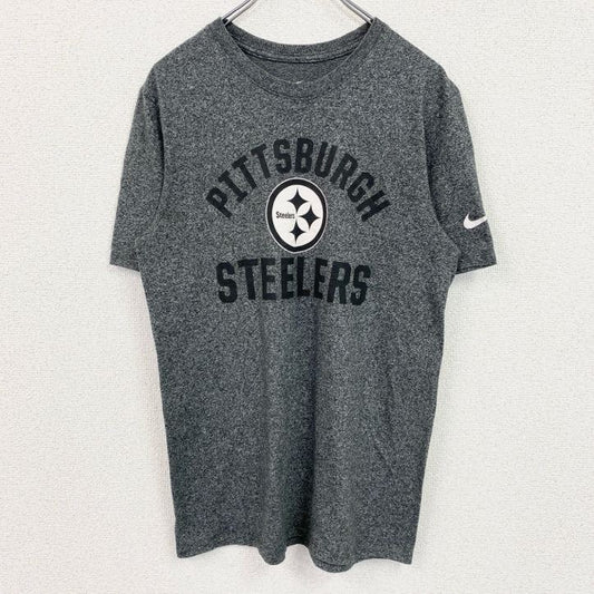 古着 used　NIKE　ナイキ　NFL　半袖プリントデザインＴシャツ　ピッツバーグスティーラーズ　クルーネック　グレー　Mサイズ