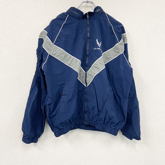 00s　米軍　U.S.AIR FORCE　トレーニングジャケット　ナイロンジャケット　ヴィンテージ　青　ブルー　Lサイズ