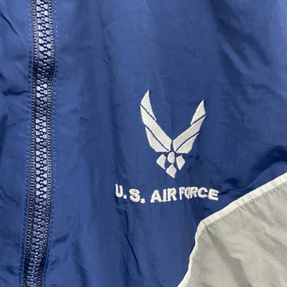 00s　米軍　U.S.AIR FORCE　トレーニングジャケット　ナイロンジャケット　ヴィンテージ　青　ブルー　Lサイズ