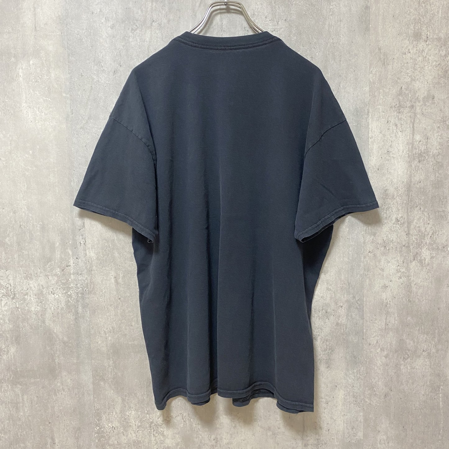 古着 used　MOB INK　半袖プリントTシャツ　アメリカ　国旗　黒　ブラック　レトロデサイン　ビッグシルエット　XLサイズ