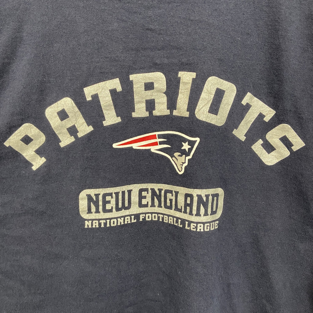 古着 used　NFL　半袖プリントTシャツ　ニューイングランドペイトリオッツ　フットボール　紺　ネイビー　2XLサイズ