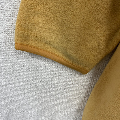 90s　OLD UNIQLO　オールドユニクロ　シンチラスナップTタイプ　ハーフジップフリースジャケット/ボアジャケット　イエロー　Lサイズ