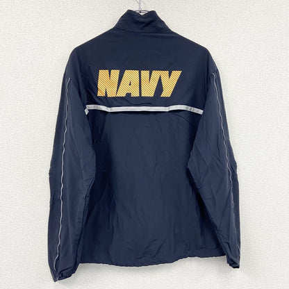 U.S.NAVY　RUNNING JACKET　ナイロンジャケット　ミリタリー　米軍　デカロゴ　紺　ネイビー　Sサイズ