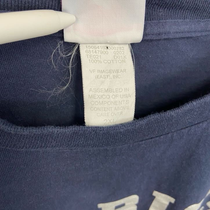 古着 used　NFL　半袖プリントTシャツ　ニューイングランドペイトリオッツ　フットボール　紺　ネイビー　2XLサイズ