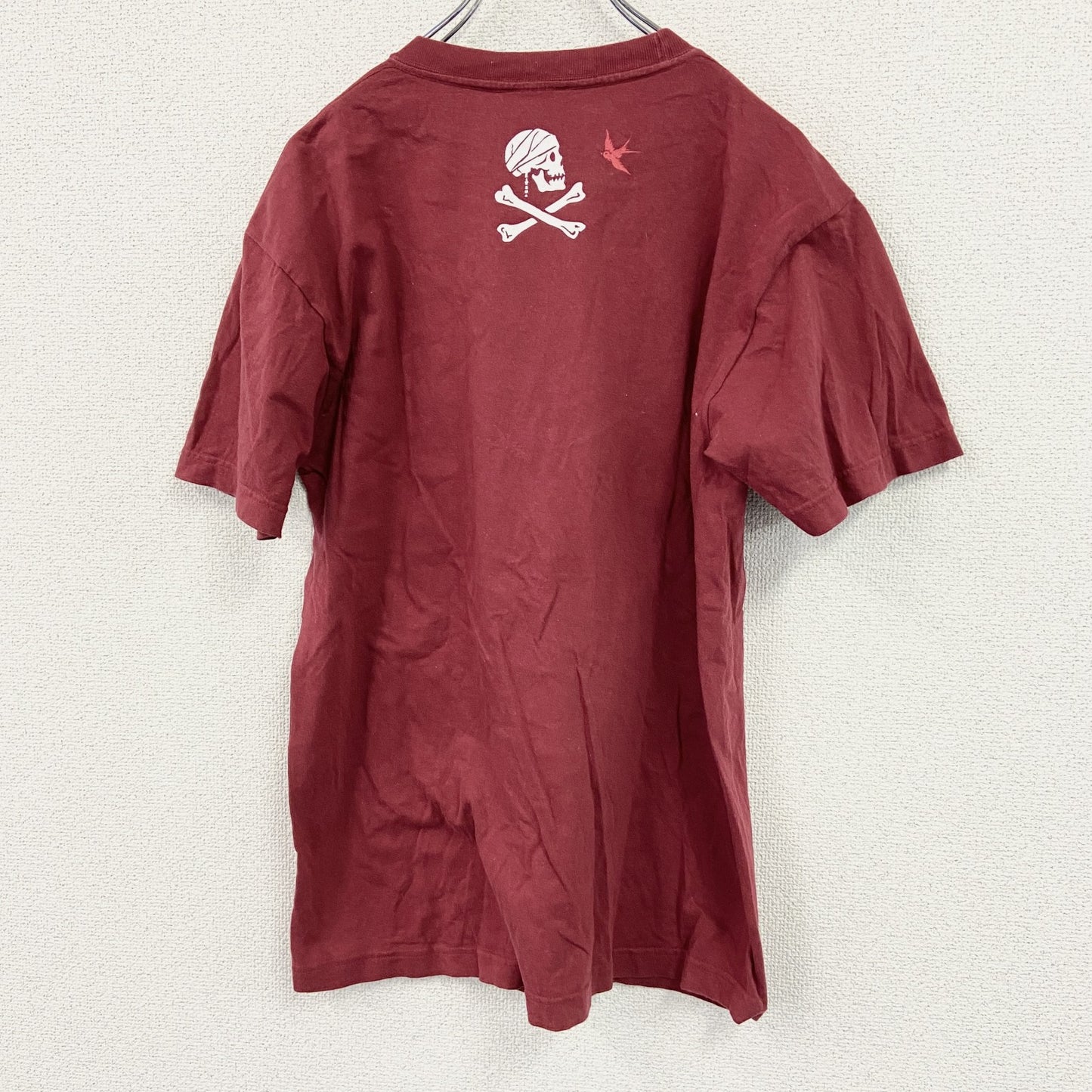 Print star　PIRATES of the CARIBBEAN　半袖ムービープリントTシャツ　赤　レッド　Mサイズ
