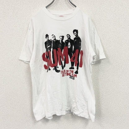 United Athle　ユナイテッドアスレ　半袖バンドプリントTシャツ/バンT　Sum41　白　ホワイト　Lサイズ