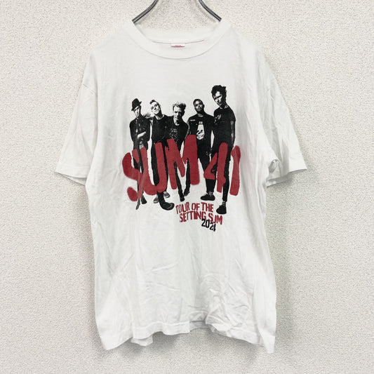 United Athle　ユナイテッドアスレ　半袖バンドプリントTシャツ/バンT　Sum41　白　ホワイト　Lサイズ