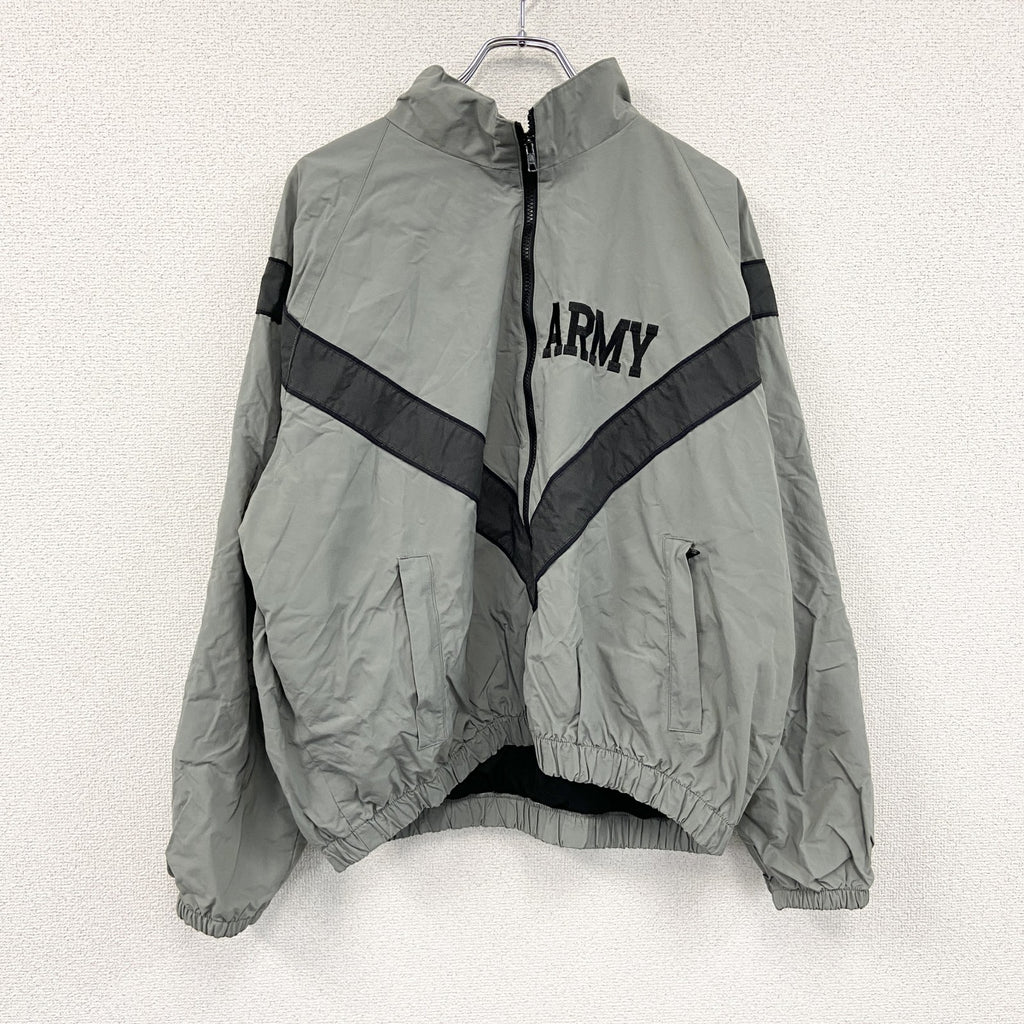 90s　U.S.ARMY　IPFU　トレーニングジャケット　ナイロンジャケット　ミリタリー　ヴィンテージ　カーキ　Lサイズ