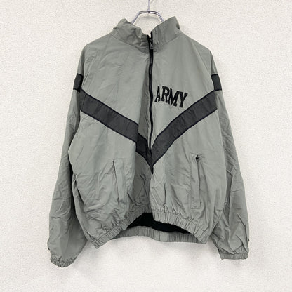 90s　U.S.ARMY　IPFU　トレーニングジャケット　ナイロンジャケット　ミリタリー　ヴィンテージ　カーキ　Lサイズ