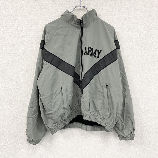 90s　U.S.ARMY　IPFU　トレーニングジャケット　ナイロンジャケット　ミリタリー　ヴィンテージ　カーキ　Lサイズ