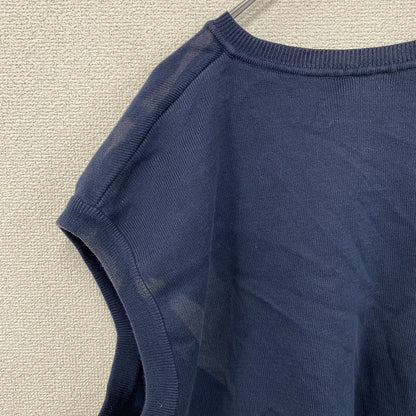 90s　NIKE　ナイキ　コットンニットベスト　スウッシュ　ヴィンテージ　紺　ネイビー　XLサイズ