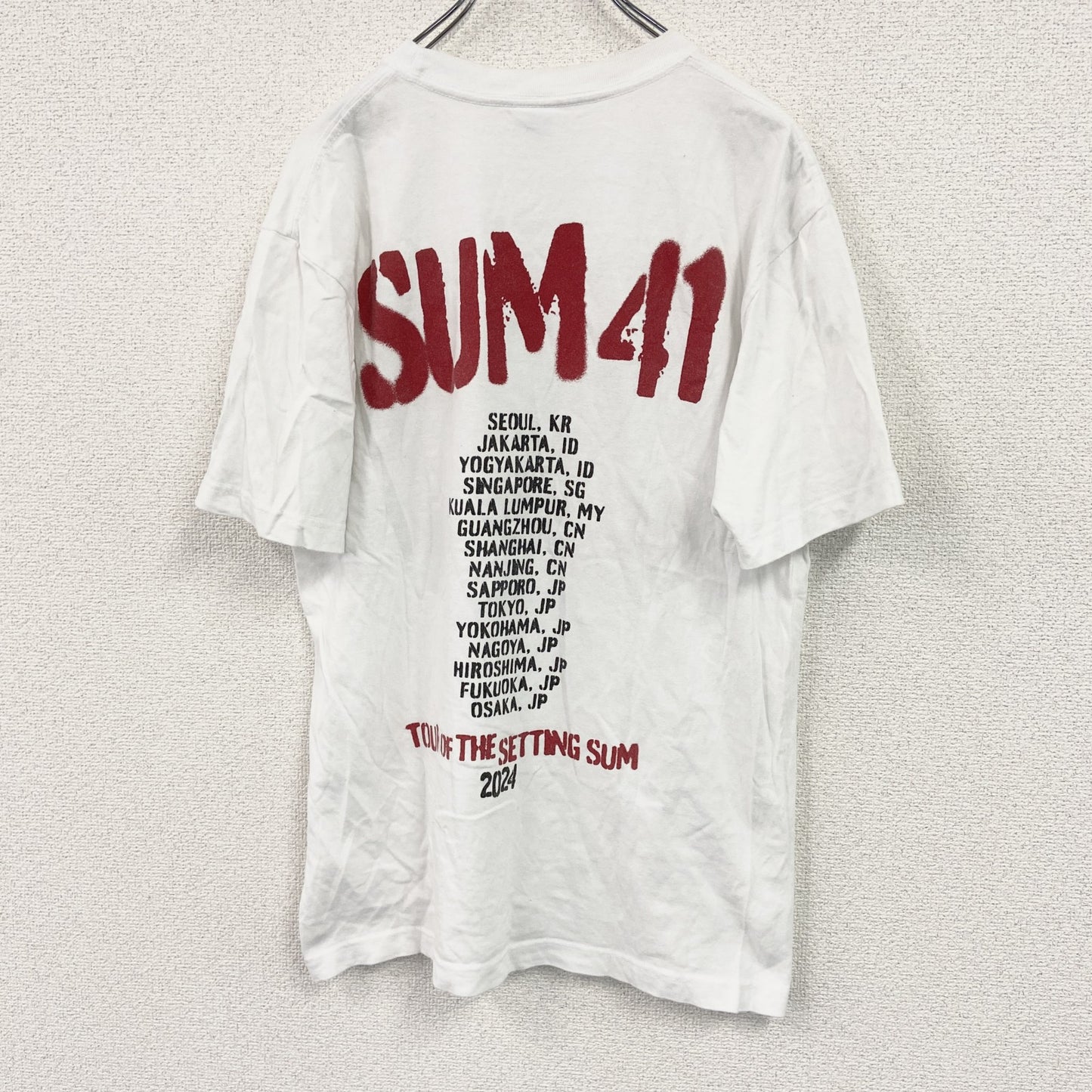 United Athle　ユナイテッドアスレ　半袖バンドプリントTシャツ/バンT　Sum41　白　ホワイト　Lサイズ
