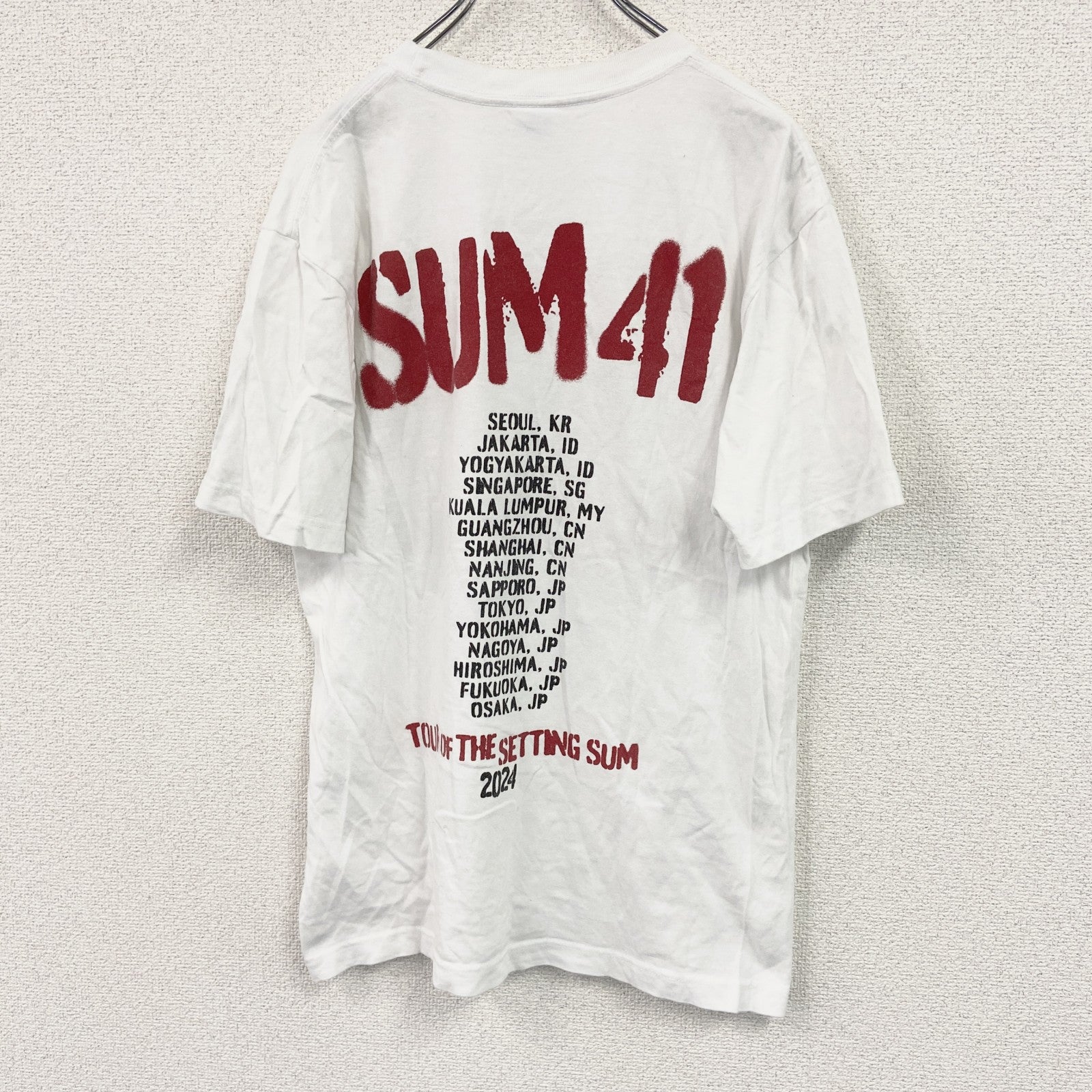 United Athle　ユナイテッドアスレ　半袖バンドプリントTシャツ/バンT　Sum41　白　ホワイト　Lサイズ