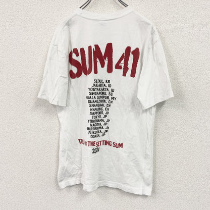 United Athle　ユナイテッドアスレ　半袖バンドプリントTシャツ/バンT　Sum41　白　ホワイト　Lサイズ