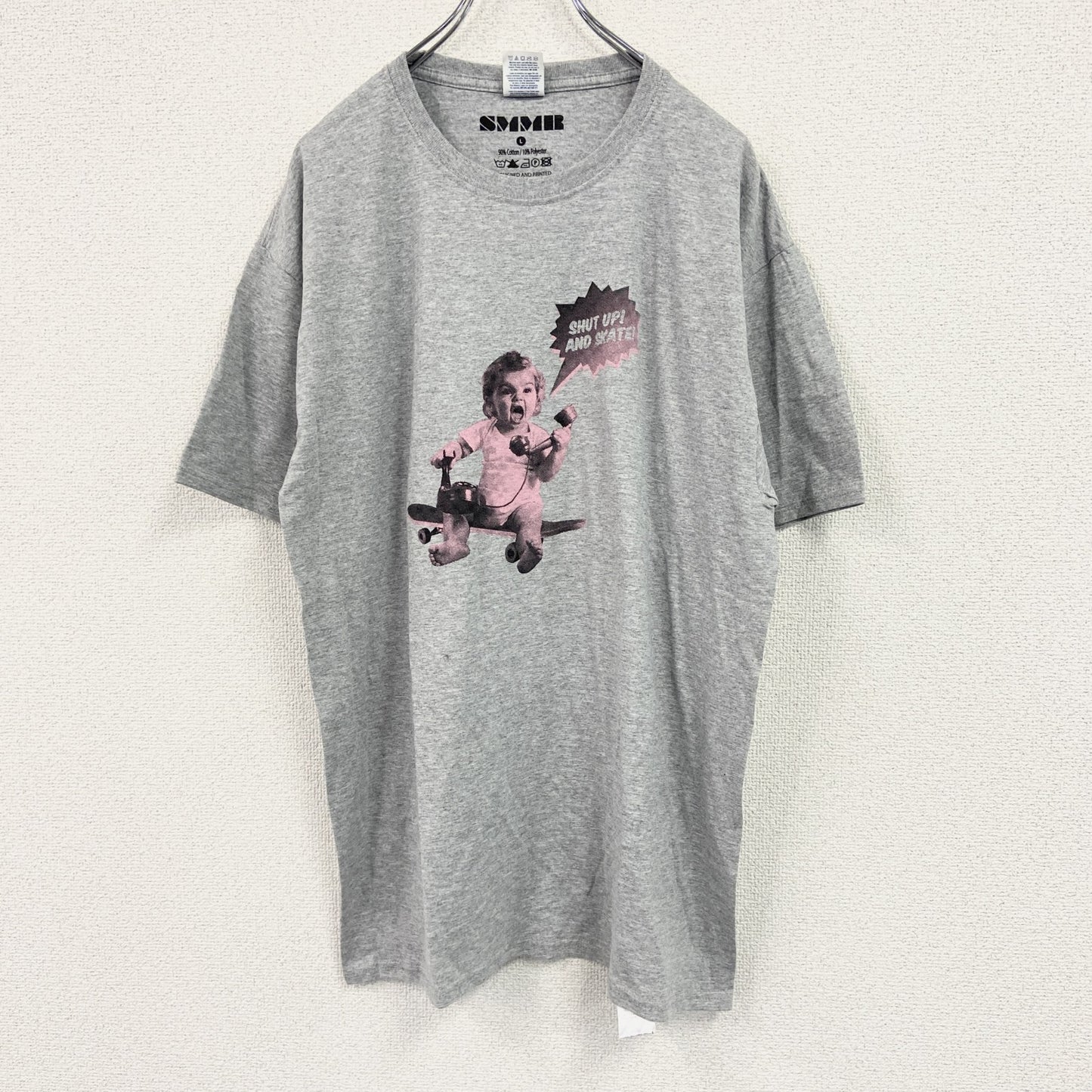 JERZEES　ジャージーズ　SMMR　半袖プリントTシャツ　灰色　グレー　Lサイズ
