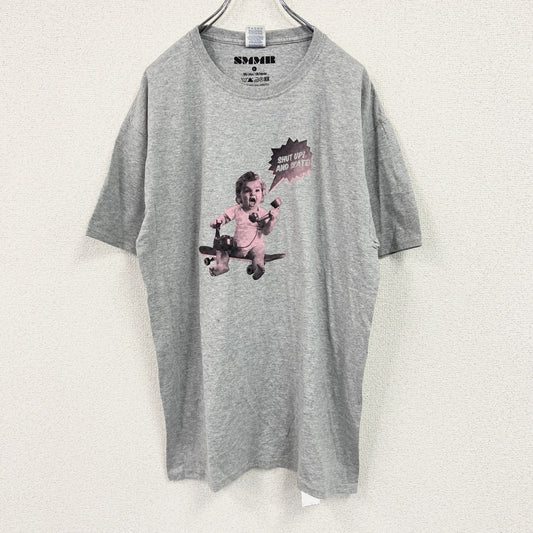JERZEES　ジャージーズ　SMMR　半袖プリントTシャツ　灰色　グレー　Lサイズ