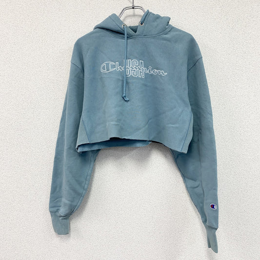 Champion　チャンピオン　リバースウィーブ　スウェットパーカー/フーディー　短丈　現行　青　ブルー　Mサイズ