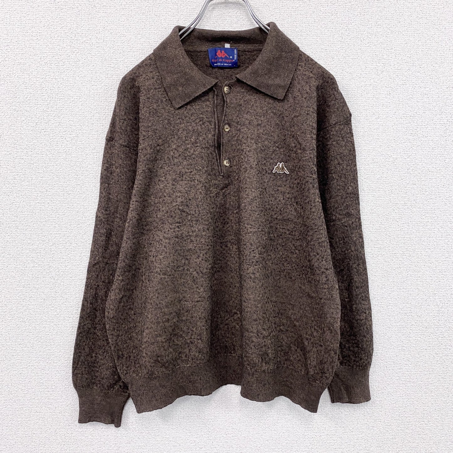90s～　Robe di Kappa　カッパ　ニットポロセーター　ヴィンテージ　茶色　ブラウン　