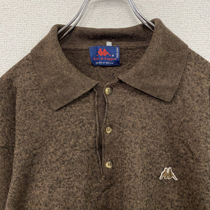 90s～　Robe di Kappa　カッパ　ニットポロセーター　ヴィンテージ　茶色　ブラウン　