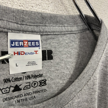 JERZEES　ジャージーズ　SMMR　半袖プリントTシャツ　灰色　グレー　Lサイズ