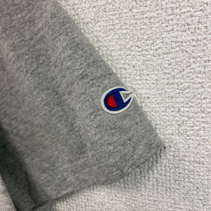 古着 used　champion　チャンピオン　半袖カレッジプリントTシャツ　オターバイン大学　エクストリアン　グレー　Mサイズ