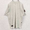 古着 used　半袖バックプリントTシャツ　クルーネック　白　ホワイト　カジュアルデザイン　シンプル
