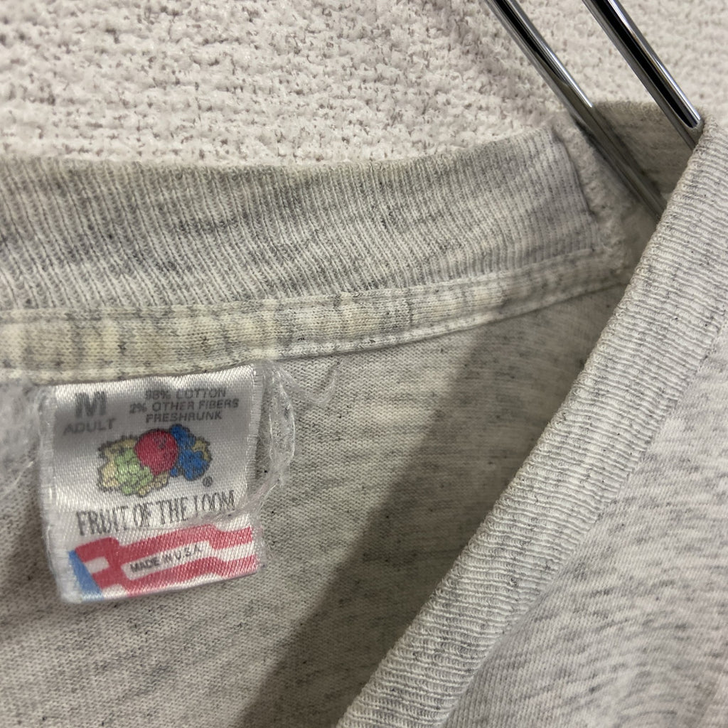 FRUIT OF THE LOOM　フルーツオブザルーム　半袖プリントTシャツ　霜降りグレー　Mサイズ