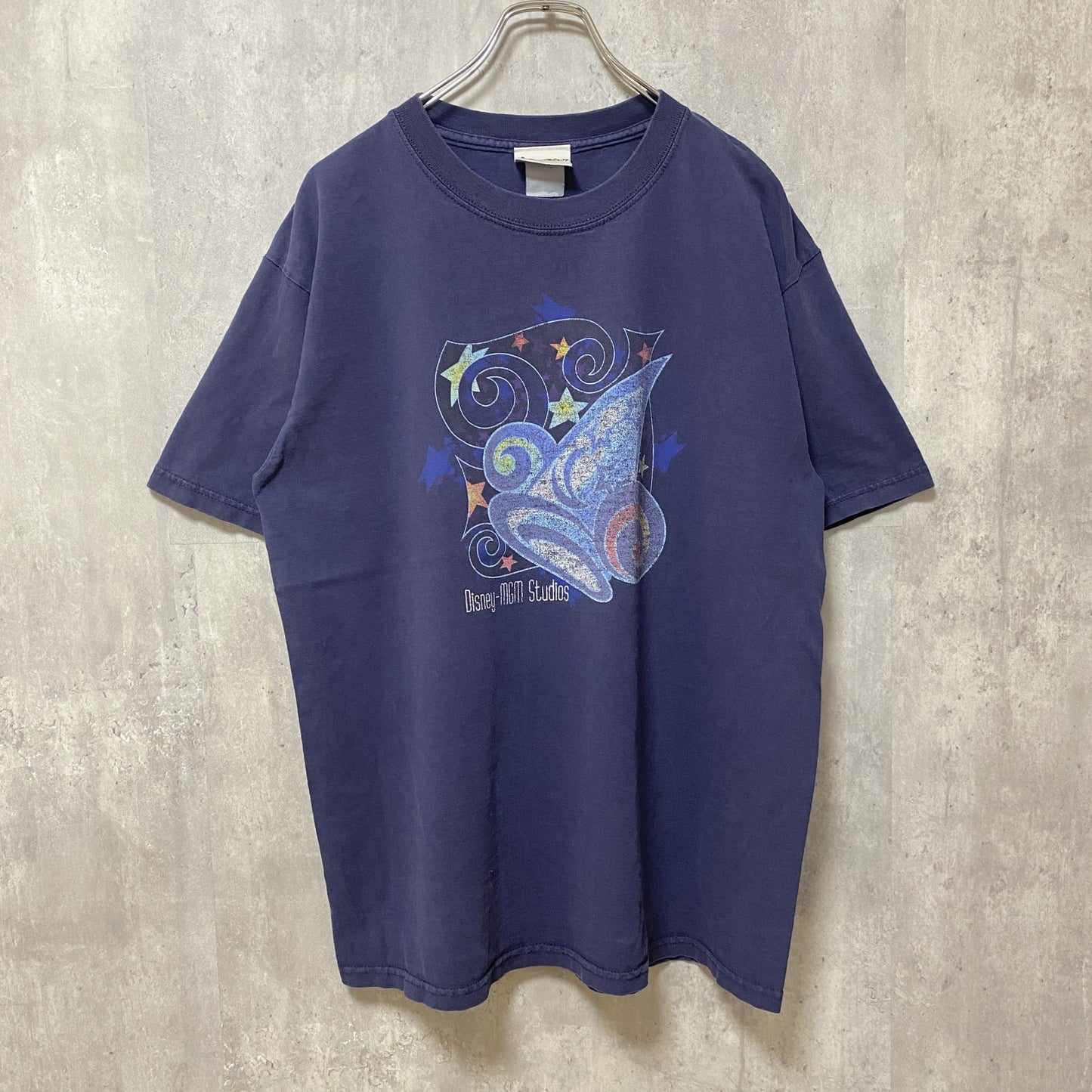 古着 used　Disney　ディズニー　半袖プリントTシャツ　オフィシャル　紺　ネイビー　ビッグシルエット　オーバーサイズ