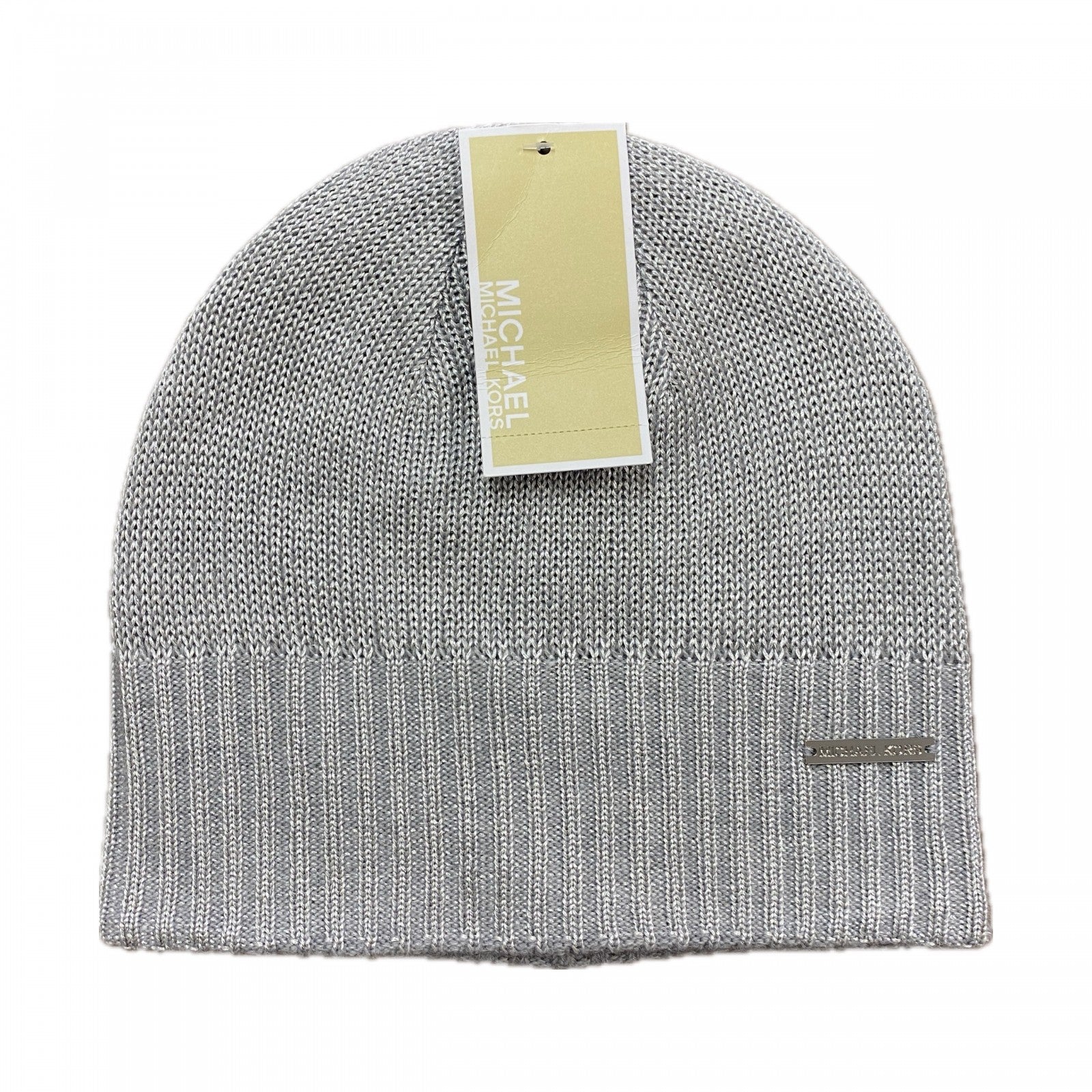 MICHAEL KORS　マイケルコース　ビーニー　ニットキャップ　シルバー　O/Sサイズ