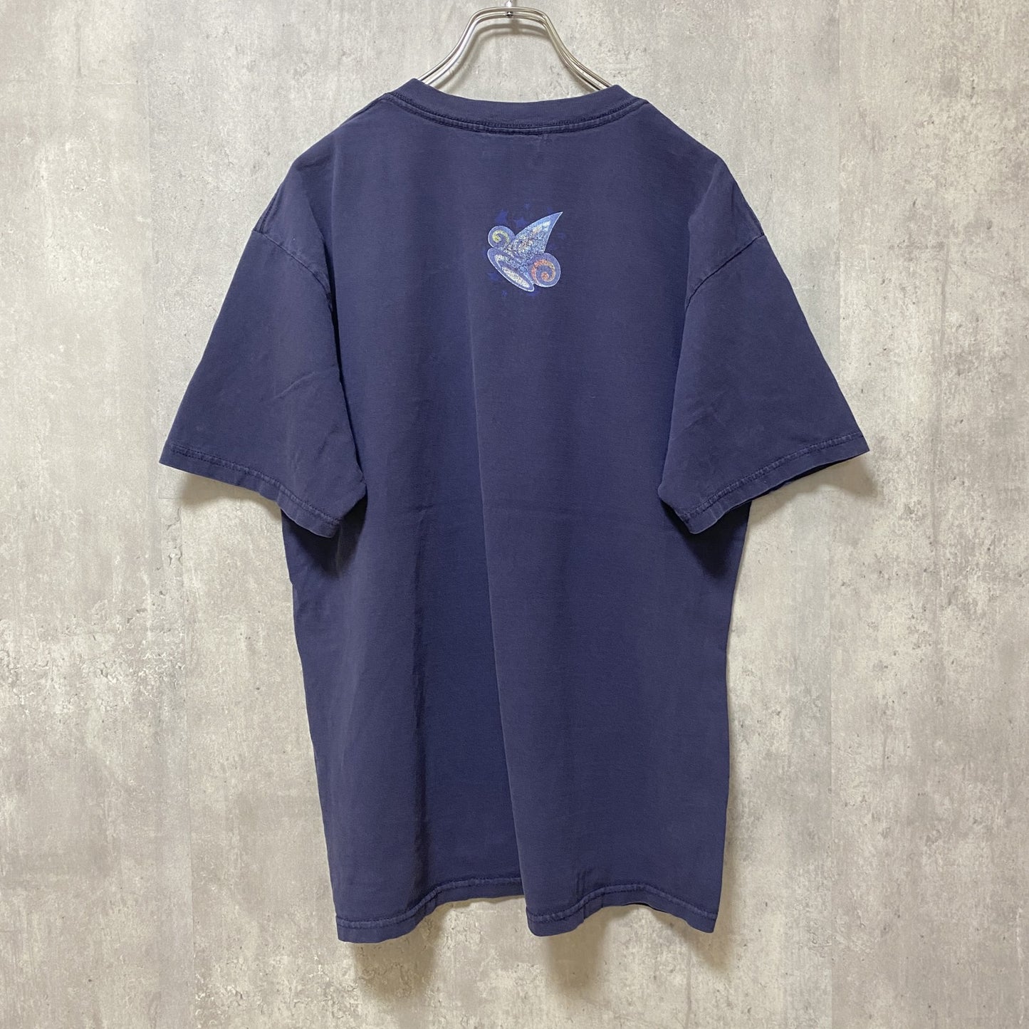 古着 used　Disney　ディズニー　半袖プリントTシャツ　オフィシャル　紺　ネイビー　ビッグシルエット　オーバーサイズ