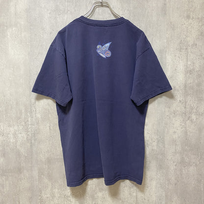 古着 used　Disney　ディズニー　半袖プリントTシャツ　オフィシャル　紺　ネイビー　ビッグシルエット　オーバーサイズ