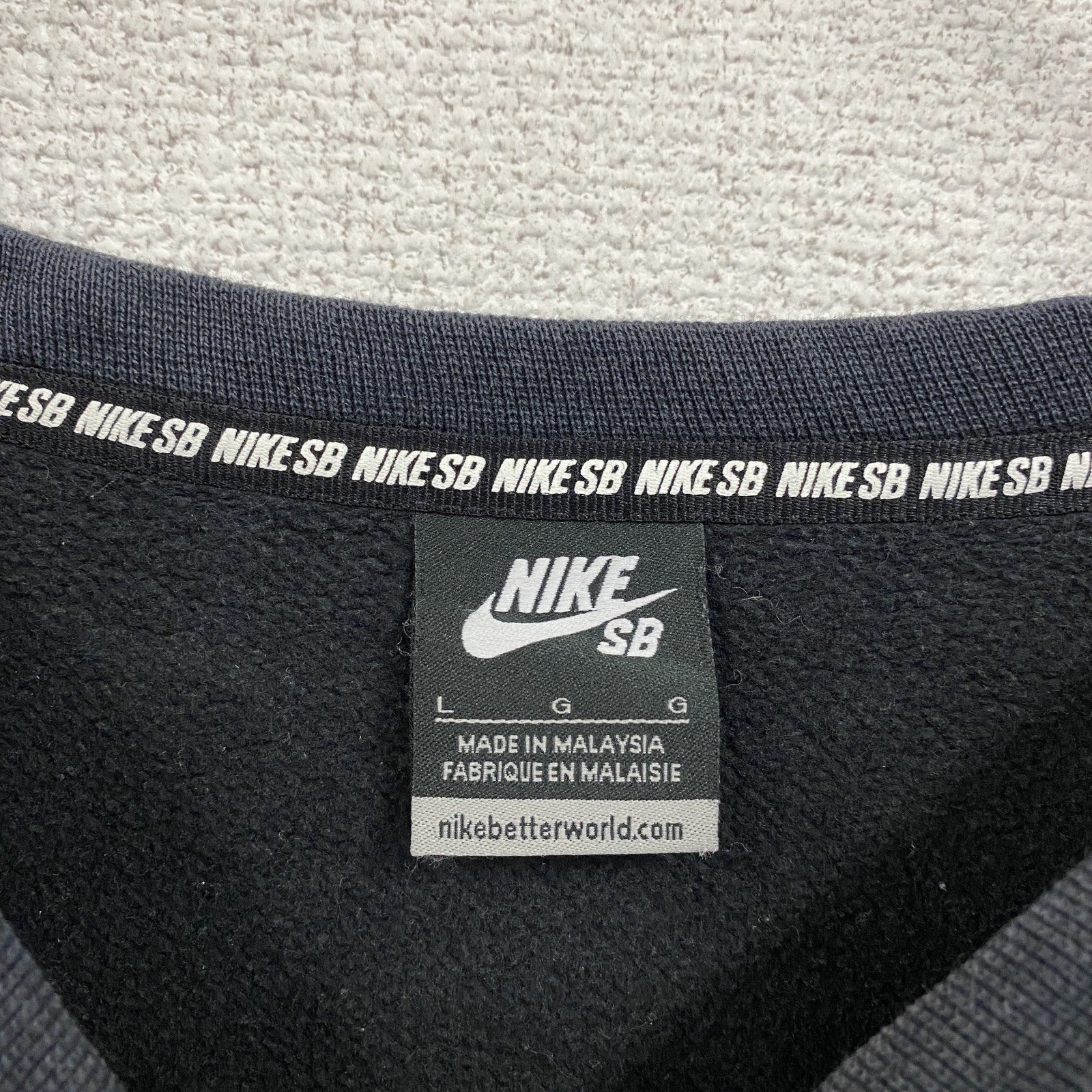 NIKE　ナイキ　スウェット/トレーナー　ラグランスリーブ　スウッシュ　黒　ブラック　Lサイズ