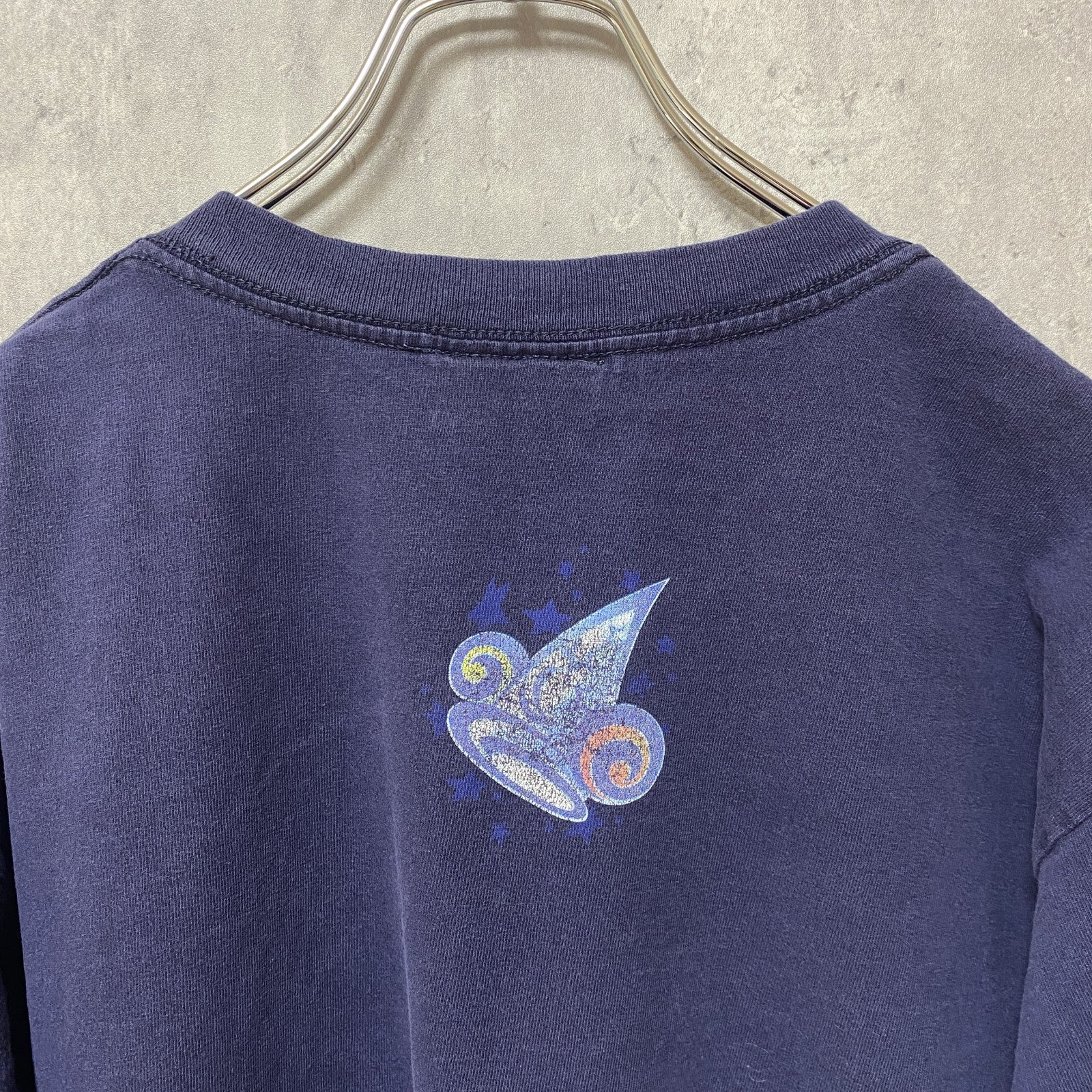 古着 used　Disney　ディズニー　半袖プリントTシャツ　オフィシャル　紺　ネイビー　ビッグシルエット　オーバーサイズ