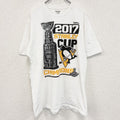 古着 used　Reebok　リーボック　NHL　半袖プリントTシャツ　ピッツバーグペンギンズ　白　ホワイト　XLサイズ