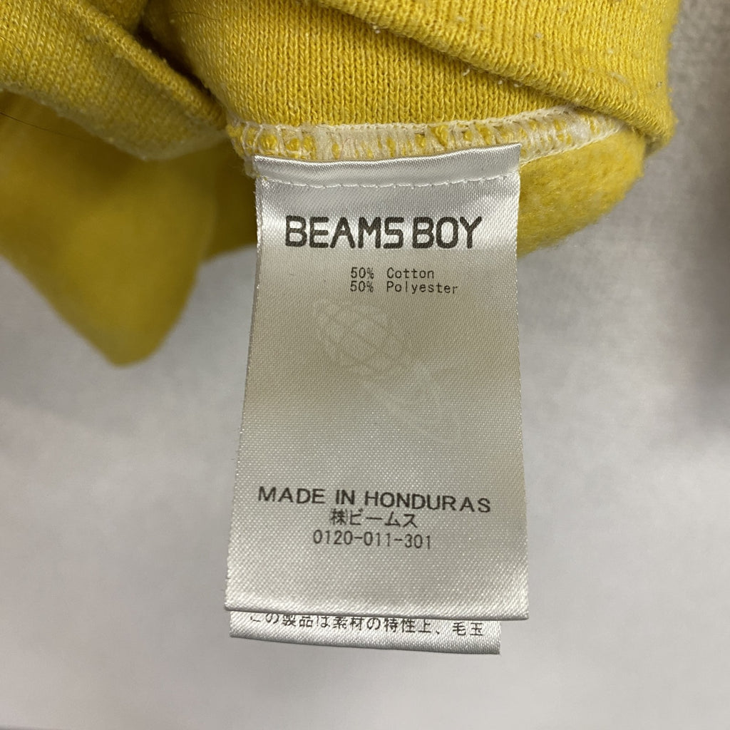 BEAMS BOY×FRUIT OF THE LOOM　ビームスボーイ　スウェットパーカー/フーディー　イエロー　Sサイズ