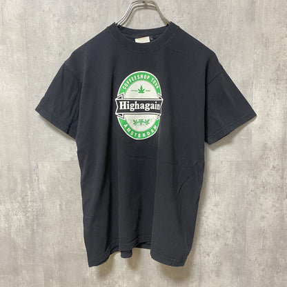 古着 used　FRUITSOFTHELOOM フルーツオブザルーム　半袖プリントTシャツ　レトロ　黒　ブラック　Mサイズ