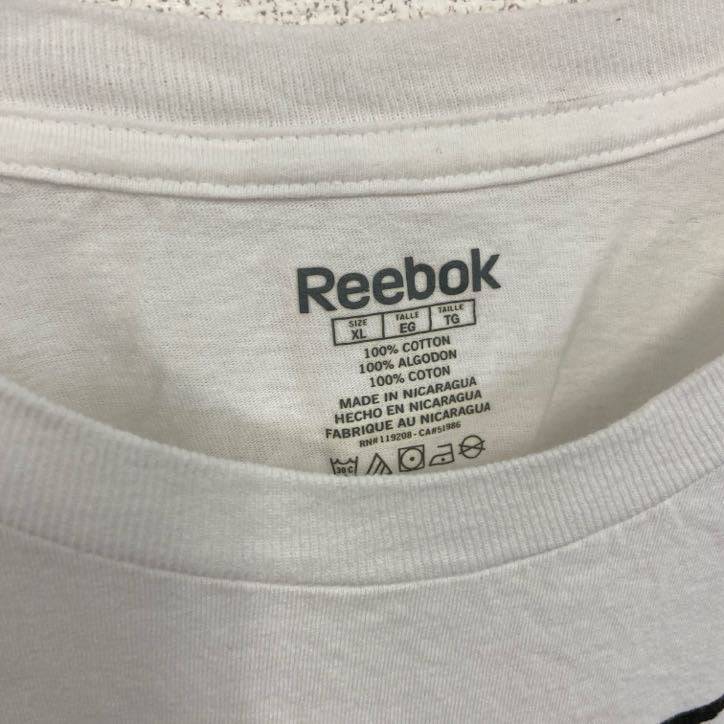 古着 used　Reebok　リーボック　NHL　半袖プリントTシャツ　ピッツバーグペンギンズ　白　ホワイト　XLサイズ