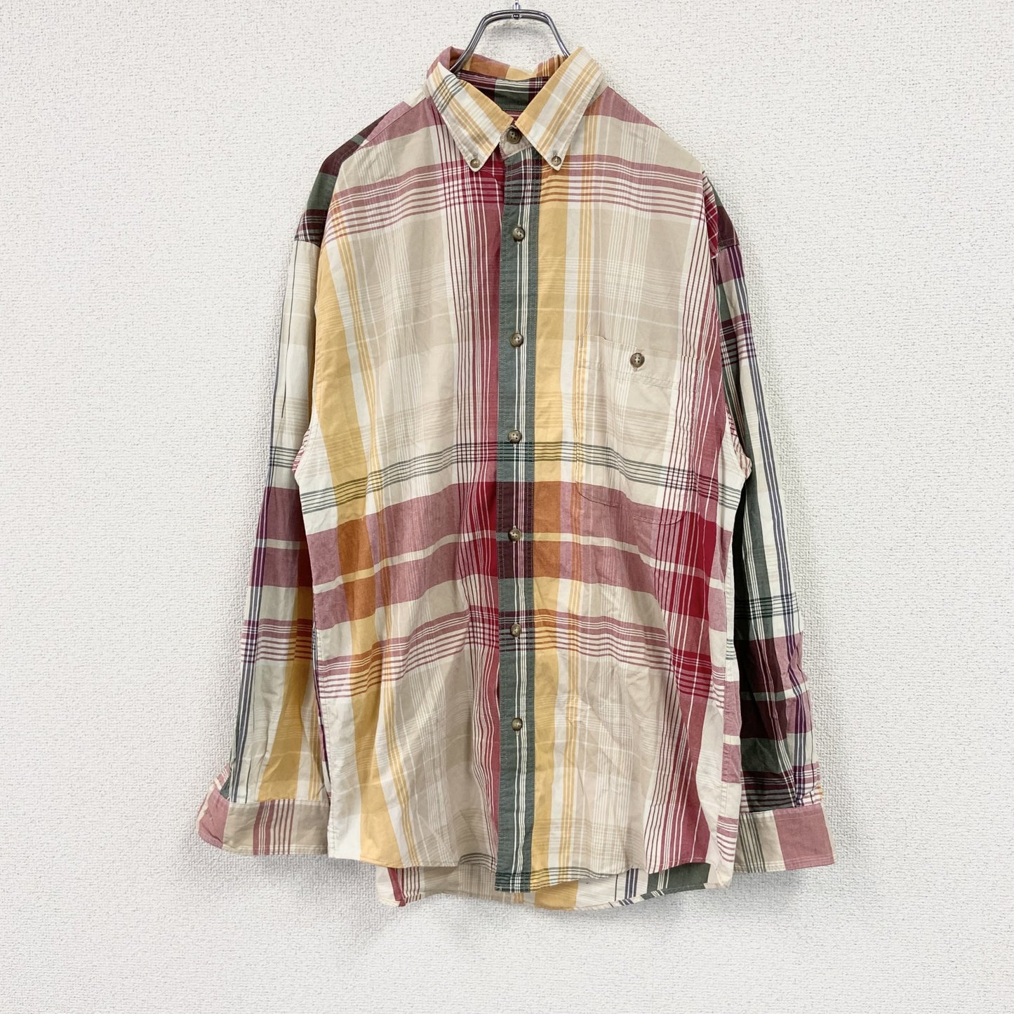 Eddie Bauer　エディーバウアー　長袖シャツ　チェック柄　マルチカラー　Mサイズ
