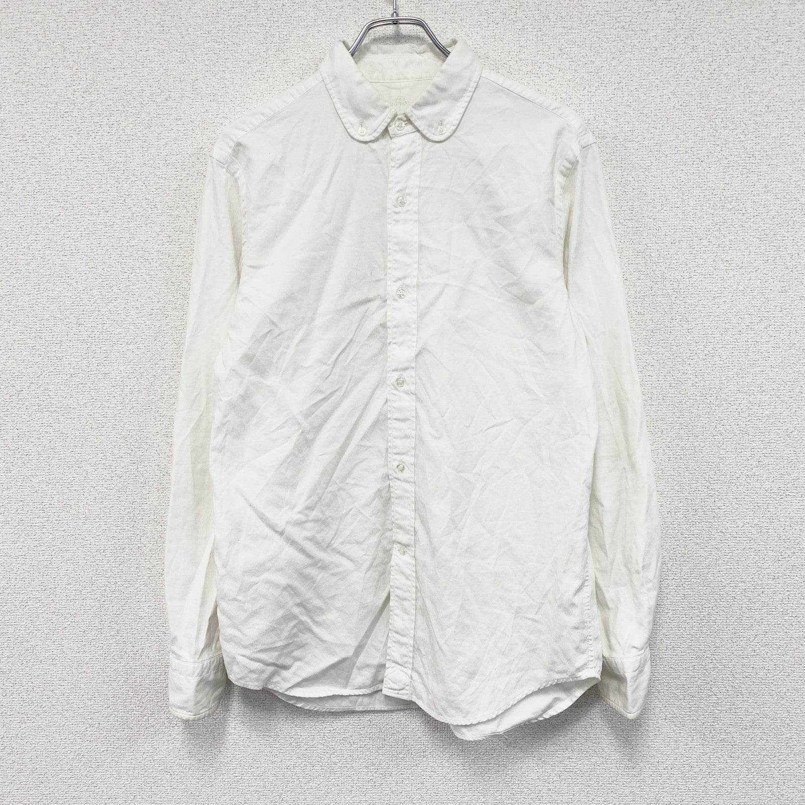 DRESSTERIOR　ドレステリア　長袖ボタンダウンシャツ　白　ホワイト　Lサイズ