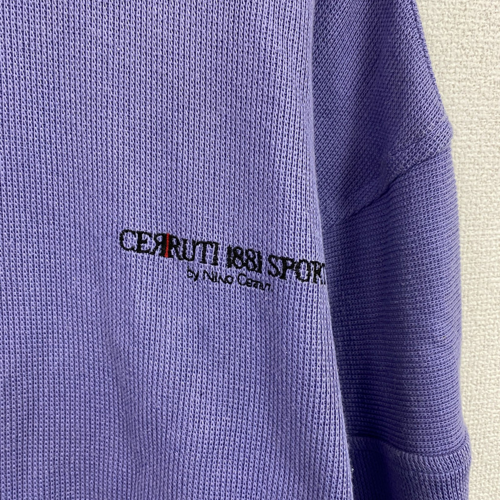 Cerruti 1881　Nino Cerruti　ニノセルッティ　コットンニットセーター　紫　パープル　