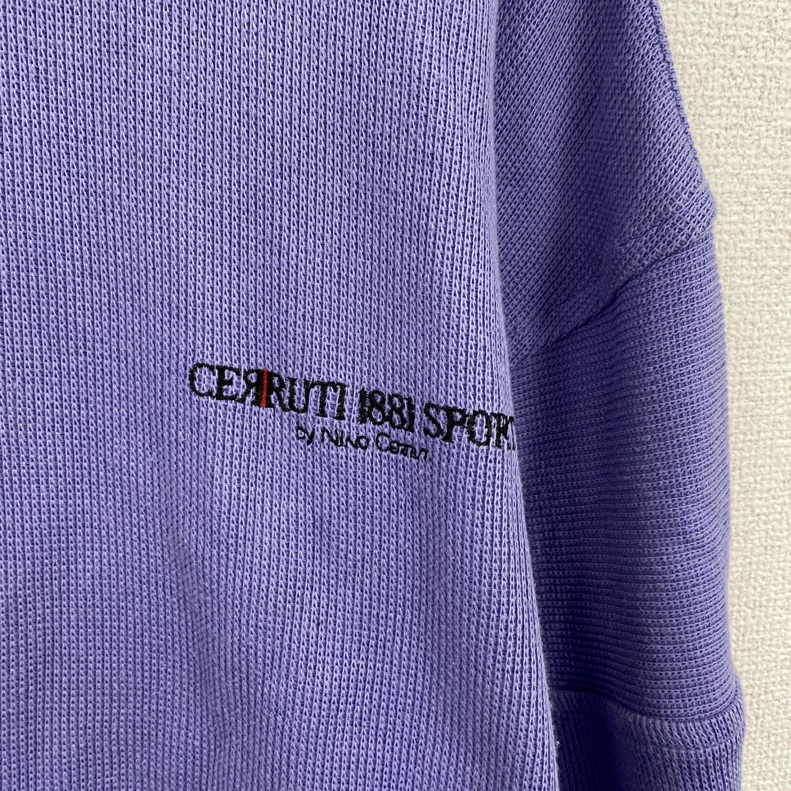 Cerruti 1881　Nino Cerruti　ニノセルッティ　コットンニットセーター　紫　パープル　