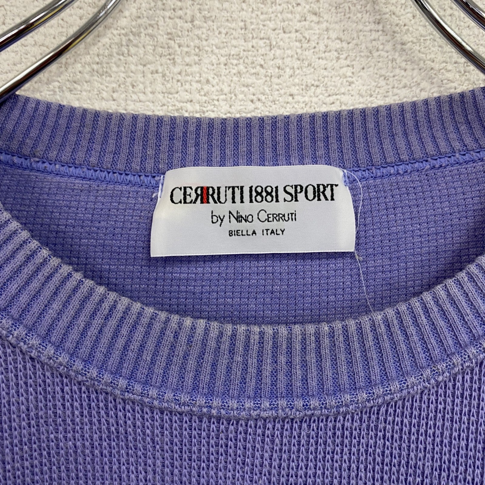Cerruti 1881　Nino Cerruti　ニノセルッティ　コットンニットセーター　紫　パープル　