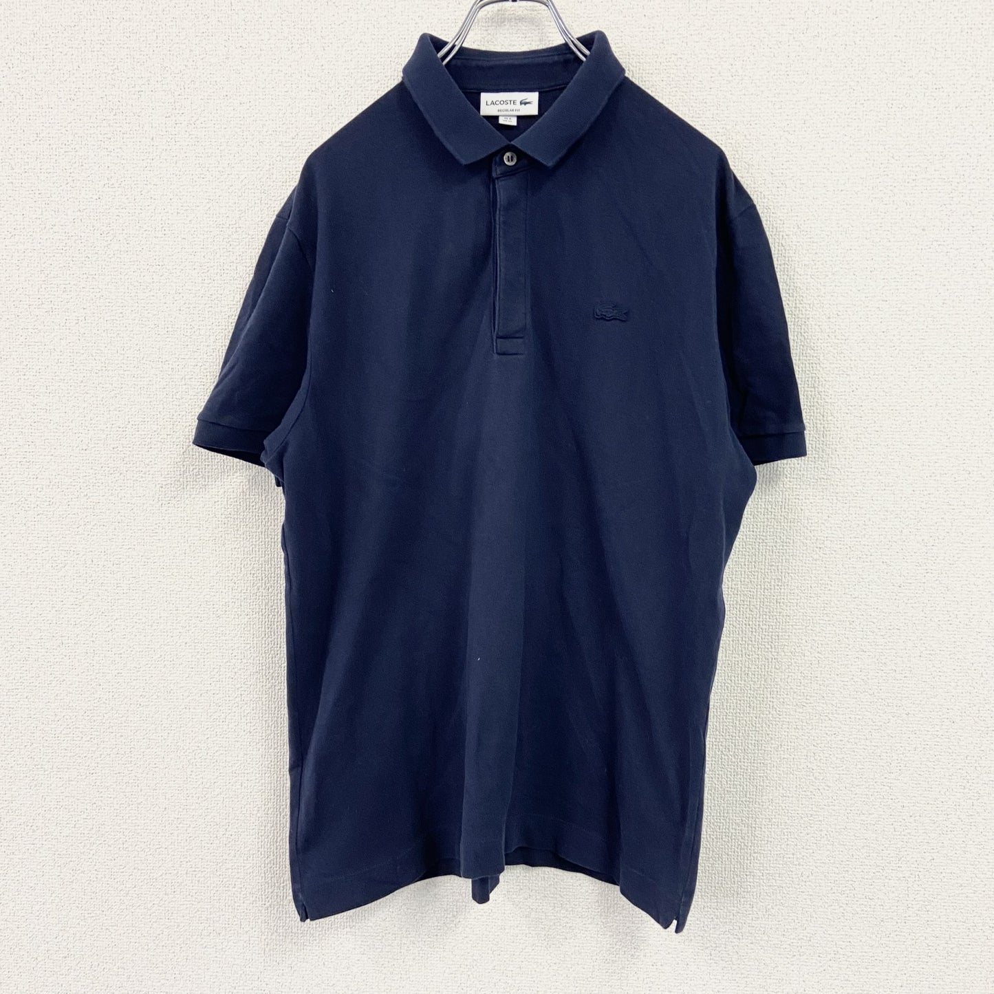 LACOSTE　ラコステ　半袖ポロシャツ　紺　ネイビー　XLサイズ