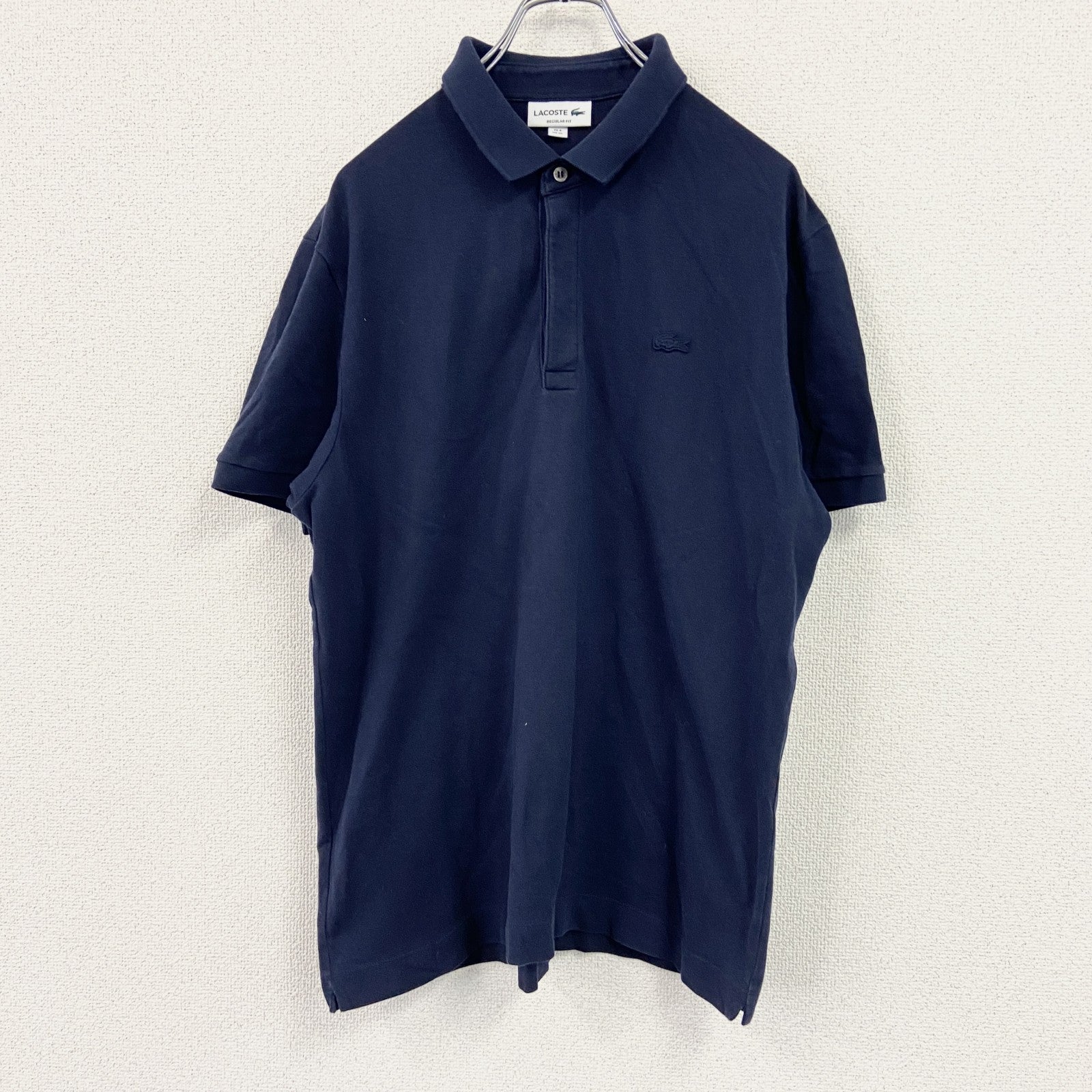 LACOSTE　ラコステ　半袖ポロシャツ　紺　ネイビー　XLサイズ