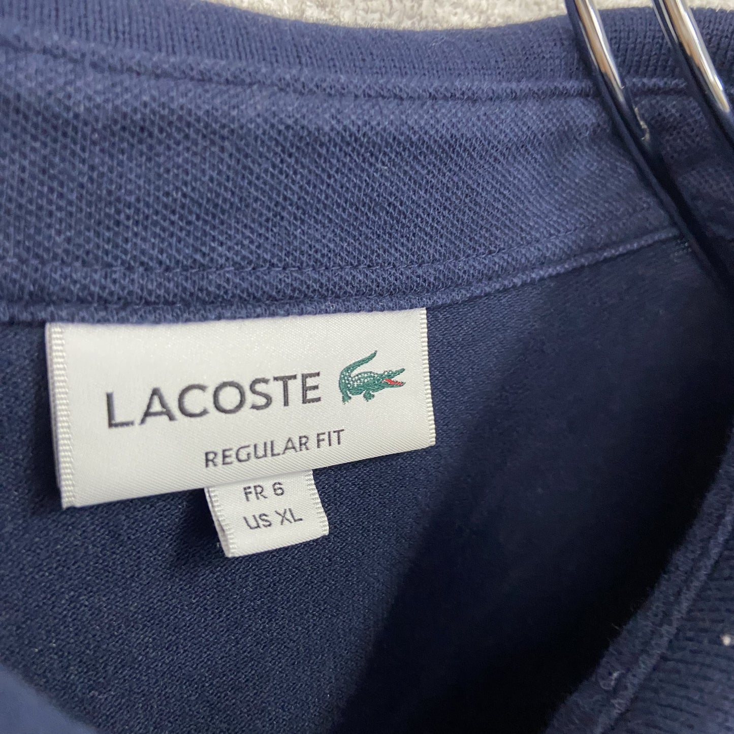 LACOSTE　ラコステ　半袖ポロシャツ　紺　ネイビー　XLサイズ