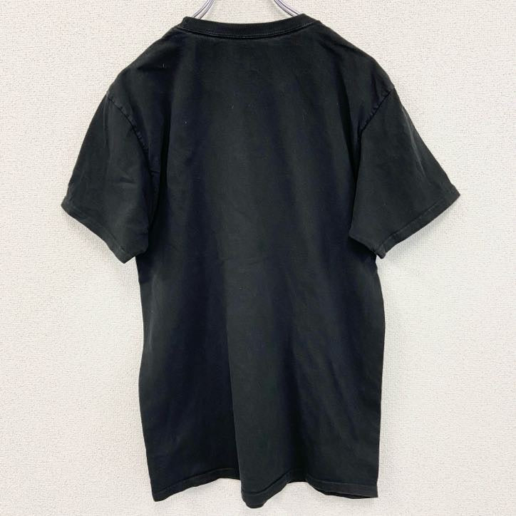 champion　チャンピオン　半袖カレッジプリントTシャツ　刺繍ロゴ　3連プリント　現行　黒　ブラック　Mサイズ
